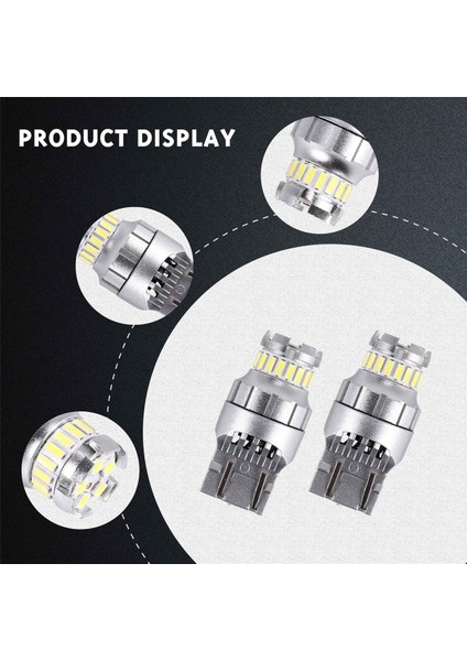 2pcs Araba T20 7440 W21W LED Canbus Ters Işıkları 7443 LED Ampul Trage Freni Sinyal Işıkları 6000K Süper Parlak Lamba (Yurt Dışından) indirimleri