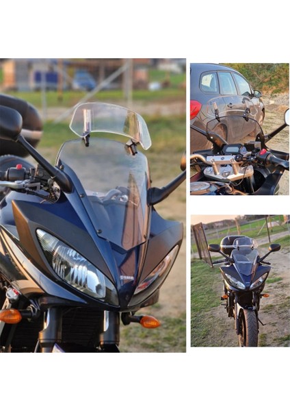 Bmw Kawasaki Yamaha Honda Suzuki Için Şeffaf Evrensel Motosiklet Ön Cam Uzantısı Ayarlanabilir Spoiler 300X195X155MM (Yurt Dışından) modelleri