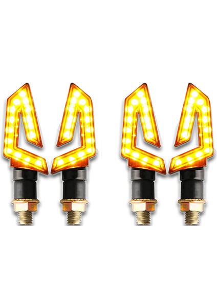 4pcs Ok Motosiklet Dönüş Sinyalleri 15LED Motosiklet Göz Kırpma Göstergeleri Motosiklet Scooter Dört Kruvazör Için Amber Lamba (Yurt Dışından)
