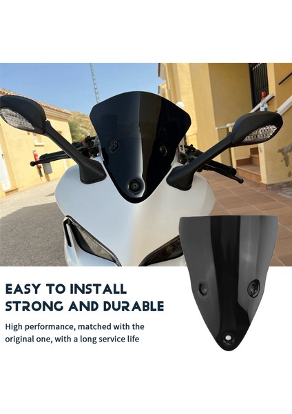 Ducati Için Motosiklet Ön Cam Camı 939 950 Supersport 939S 950S Süper Spor S Refit Siyah Rüzgar 2017-2022, Siyah (Yurt Dışından) indirimleri