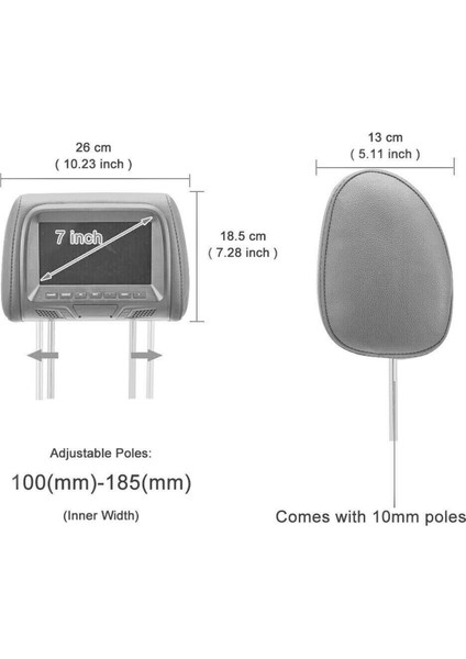 Universal 7inch Sabit Monitör Ekranı Arka Koltuk Eğlence Av USB Sd Mp4 Mp4 Mp5 Fm Player Lhd Için Multi-Media Player (Yurt Dışından) fırsatları