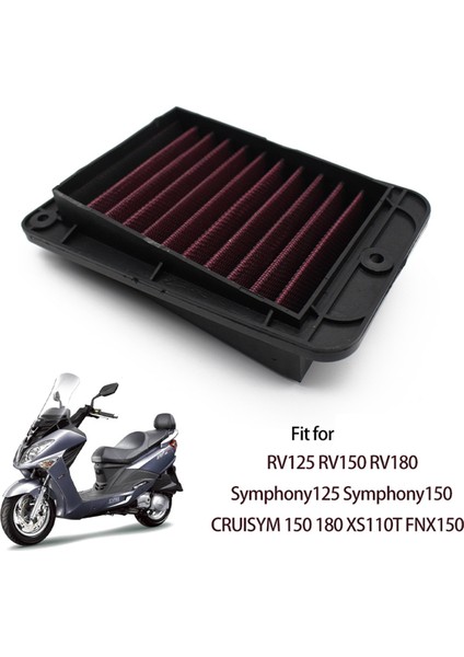 Motosiklet Yüksek Akışlı Hava Filtresi Temizleyici Sym Symphony Için Temizleyici Elemanı 125 150 RV180 Cruisym 150 180 XS110T FNX150 (Yurt Dışından) indirimleri