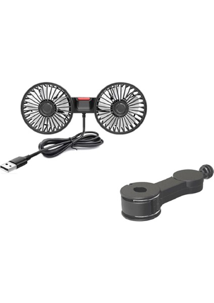 Fan Için Fan Elektrikli Araba Klip Soğutma Fanları Başlık 360 Derece Dönebilir Çift Kafa 3 Hızlı Arka Koltuk Hava Fanı (Yurt Dışından) indirimleri