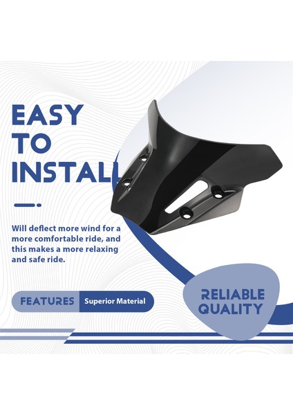 Yamaha MT09 FZ09 Mt-09 Fz-09 2021-2022 Motosiklet Ön Cam Ön Cam Deflektörü Kapak Rüzgar Ekranı Siyah (Yurt Dışından) fırsatları
