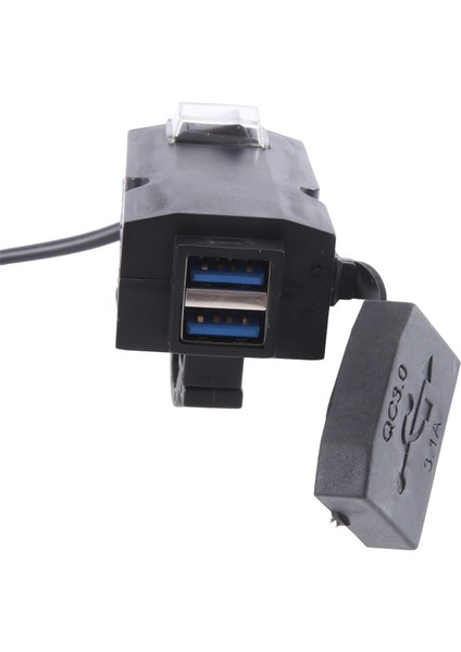 12V-24V QC3.0/3.1A Çift USB Port Su Geçirmez Motosiklet Gidon Şarj Cihazı Adaptörü Güç Kaynağı Soketi (Yurt Dışından) modelleri