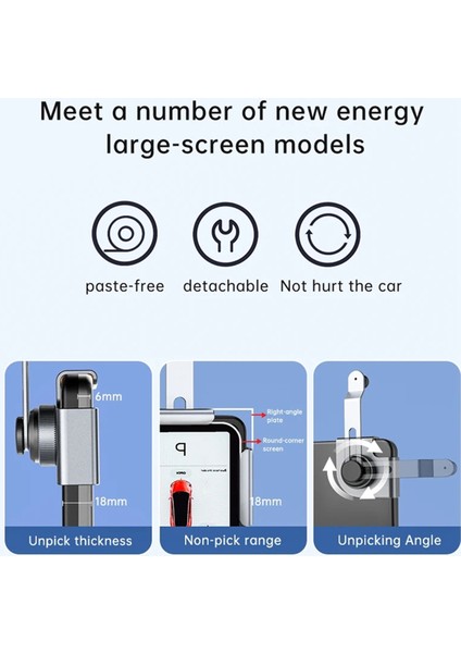 Araba Cep Telefonu Tutucu Montaj Ekranı Manyetik Braket Tabanı Alüminyum Araba Standı Modifiye Tesla Model 3/y/s/x B Için Sabit (Yurt Dışından) modelleri