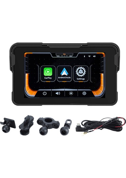 5.0 Inç Kablosuz Carplay Moto Android Otomatik Taşınabilir Dijital Motosiklet Gösterge Tablosu Motosiklet Navigasyon Ekran (Yurt Dışından)