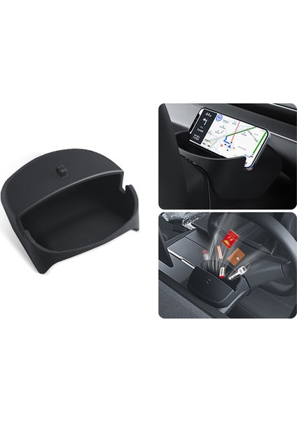 Tesla Model 3 Için Highland Direksiyon Simidi Depolama Kutusu Cep Telefonu Tutucu Gözlükleri Depolama (Yurt Dışından) indirimleri