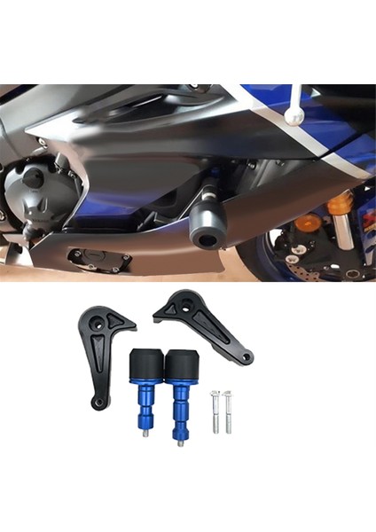 Motosiklet Alüminyum Alaşım Düşen Koruma Çerçevesi Yamaha Yzf-R6 2017-2022 Mavi Için (Yurt Dışından) modelleri
