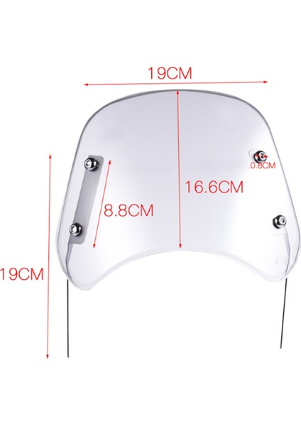 Motosiklet Ön Cam Ön Far Ön Cam Motosiklet Evrensel Rüzgar Deflektör Kaplama (Yurt Dışından) fiyatları