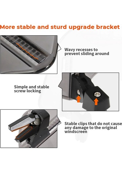 Bmw Kawasaki Yamaha Honda Suzuki Için Motosiklet Ön Cam Gri Uzatma Ayarlanabilir Spoiler Deflektörü 28X12CM (Yurt Dışından) fırsatları