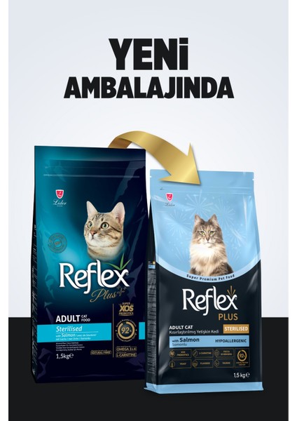 Plus Somonlu Kısırlaştırılmış Kedi Maması 1,5 kg 3'lü fiyatları