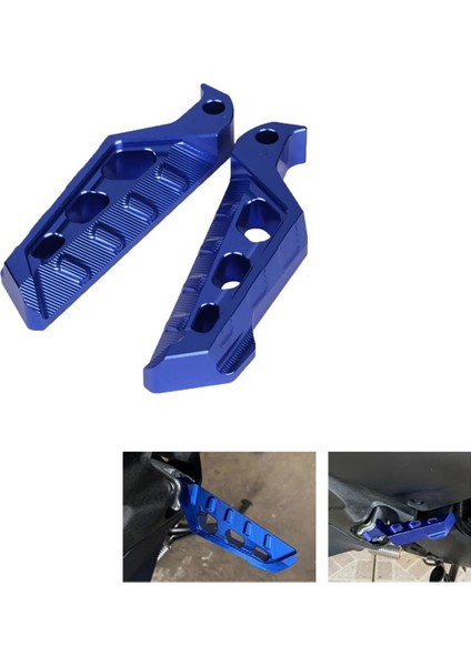Yamaha Için Motosiklet Arka Ayak Pedalları Nmax Xmax Tmax 125 250 300 400 R1 R3 NVX155 Ayak Dinlenme Ayak Mandalları Aksesuarları Mavi (Yurt Dışından) indirimleri