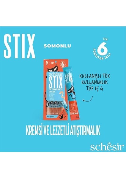 Stix Somonlu Krema Ödül Maması 6X15G