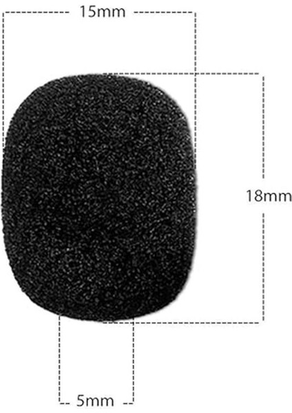 Yaka Mikrofonu Universal Mikrofon Süngeri, Standart