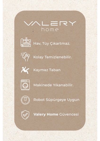 Yıkanabilir Kaymaz Tabanlı Kesme Rulo Halı, Kahve-Bej-Krem, Mavi Renk Seçenekleri