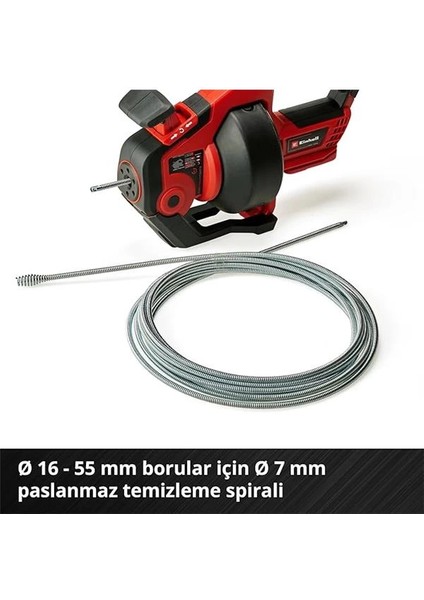 Akülü Boru Açma Makinesi Te-Da 18/760 Li-Solo Power X-Change (18 V, Li-Ion, 7,6 M Temizlik