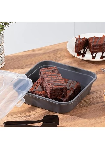 1096 Antrasit Pasta Kek Börek Kabı - Taşıma Çantası - Kilitli Fanus modelleri