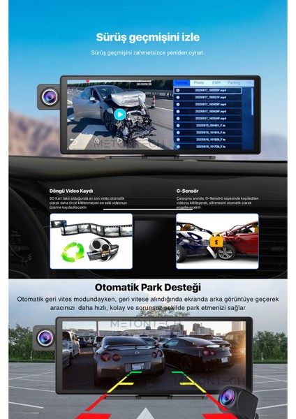 3 Kameralı Multimedya Ekranı | Carplay & Android Auto | Ön, Arka, Iç Kamera | 3in1 | 11.3" Ekran indirimleri