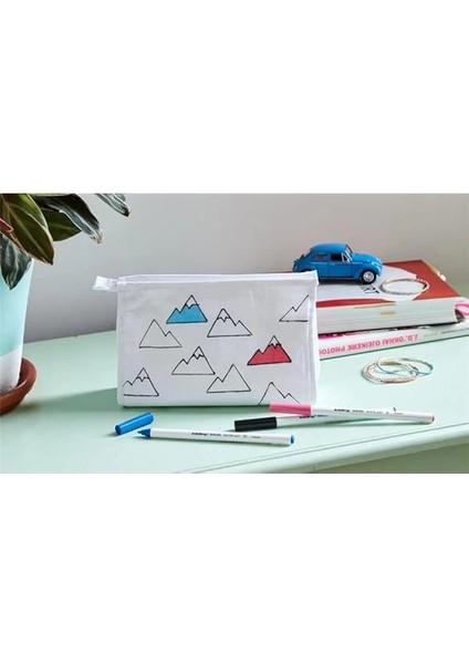 4600 Tekstil Kalemi - 10 Renk Seti (Temel) - Yuvarlak Uç 1 mm