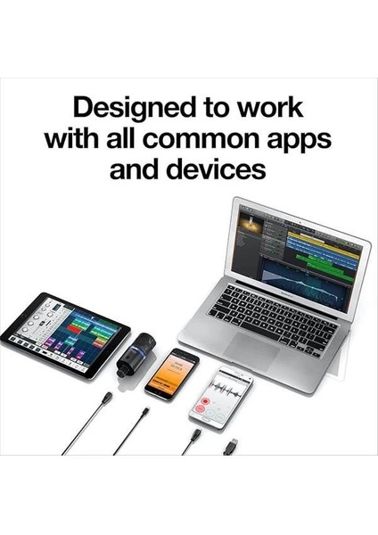 Irig Mic Studio - Black Ultra Portatif Büyük Diyafram Condanser Mikrofon (Ios modelleri