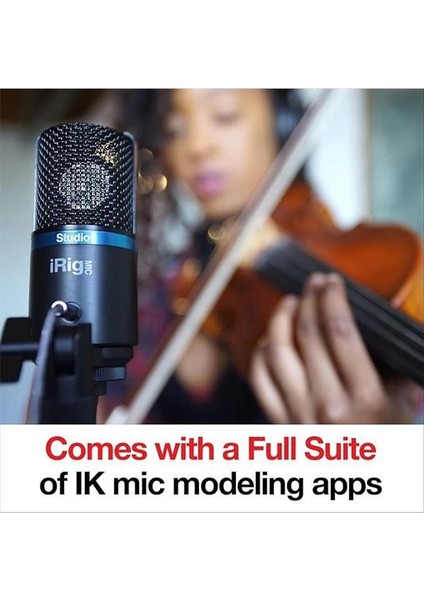 Irig Mic Studio - Black Ultra Portatif Büyük Diyafram Condanser Mikrofon (Ios