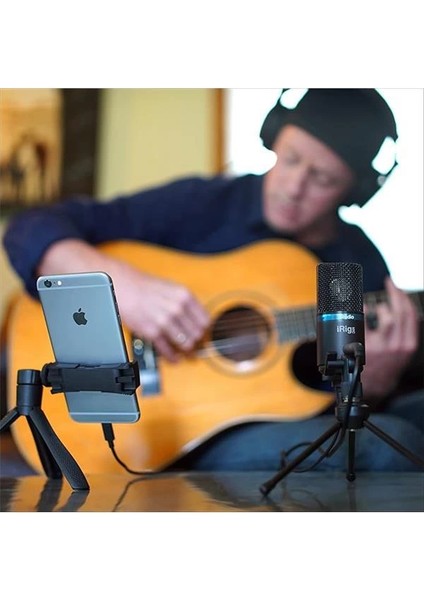 Irig Mic Studio - Black Ultra Portatif Büyük Diyafram Condanser Mikrofon (Ios