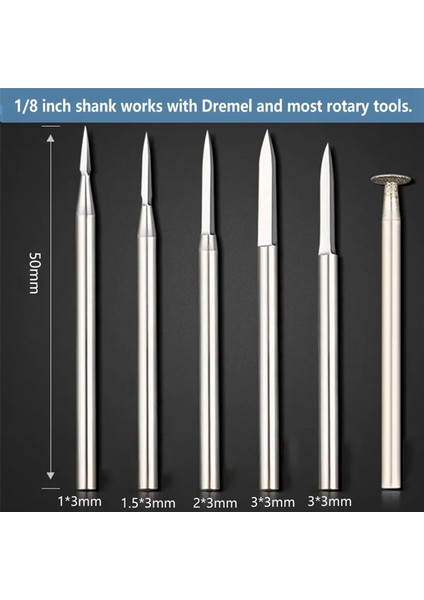 Ahşap Oyma Matkap Bitleri Döner Aracı İçin Set 12 PCS Gravür Matkap Aksesuarları Bit Ahşap El Sanatları Taşlama Aracı 3mm (Yurt Dışından) fırsatları