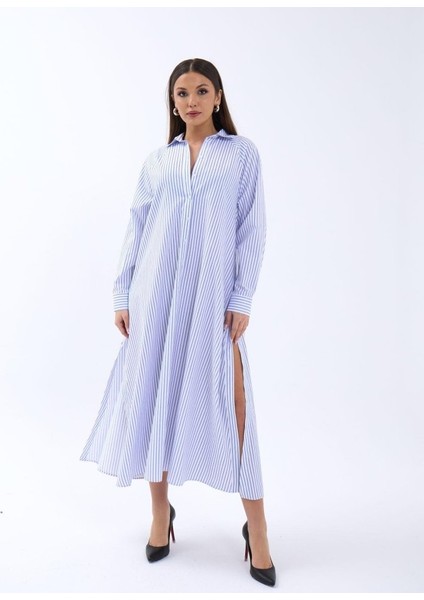 5857 Elbise-Washington Çizgili