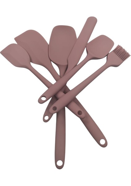6lı Yanmaz Yapışmaz Isıya Dayanıklı Mutfak Pasta Slikon Yumurta Fırçası Kaşık Bıçak Spatula Seti fiyatları