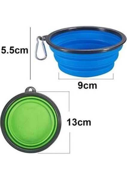 Pratik Katlanabilir Taşınabilir Kedi Köpek Mama ve Su Kabı Evcil Hayvan Portatif fiyatları