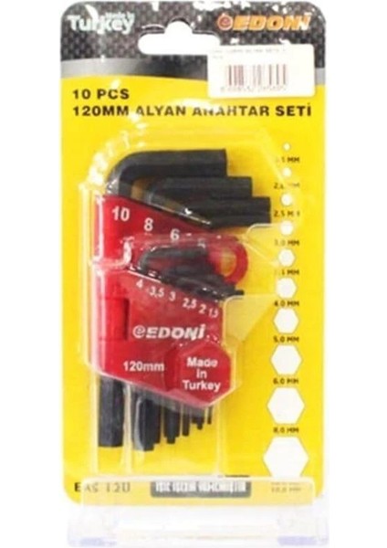 Edoni 10LU 120 mm Alyan Anahtar Takımı fiyatları