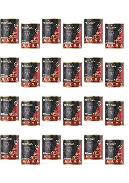 Konserve Köpek Maması Yetişkin Sığır Etli, Parça Etli 415 gr 24 Adet Yaş Mama Düşük Tahıllı fırsatları