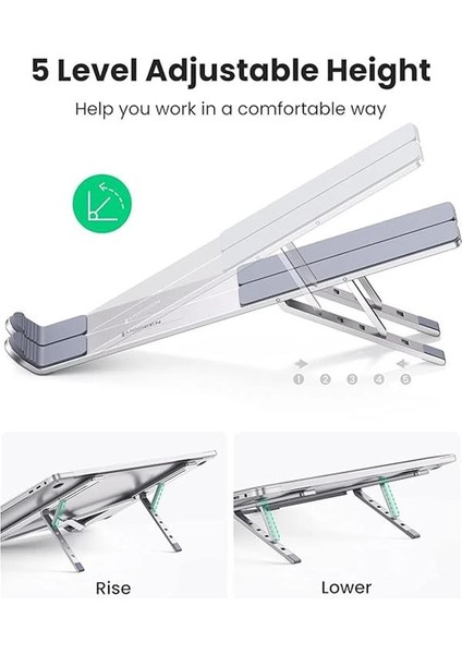 Yüksek Kaliteli Metal Taşınabilir Katlanabilir Laptop Notebook Macbook ile Uyumlu Bilgisayar Standı indirimleri