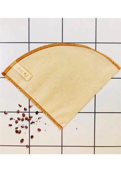 (2 Adet) V-60 ile Uyumlu Yıkanabilir, Kumaş, Organik Kahve Filtresi, AĞARTILMAMIŞ%100 Ham Pamuk -