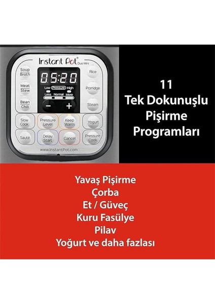 Akıllı Pişirici, 3 Litre Kapasite, Elektrikli Düdüklü, Yavaş Pişirme, Pilav Pişirme