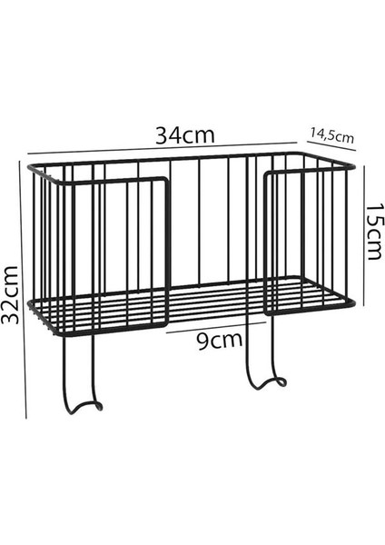 Kapı Arkası Ütü Masası Askısı Ütü Düzenleyici Raf Ütü Sepeti Ütü Masası Tutucu Siyah indirimleri
