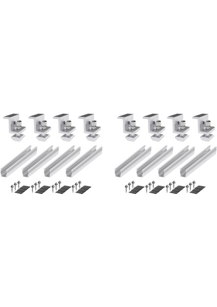8x Güneş Panel Braketi Fotovoltaik Panel Raylı Güneş Paneli Montaj Modülü Mid ile Yamuk Çatı 30MM (Yurt Dışından)