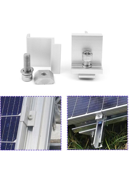 8x Güneş Panel Braketi Fotovoltaik Panel Raylı Güneş Paneli Montaj Modülü Mid ile Yamuk Çatı 30MM (Yurt Dışından) fiyatları