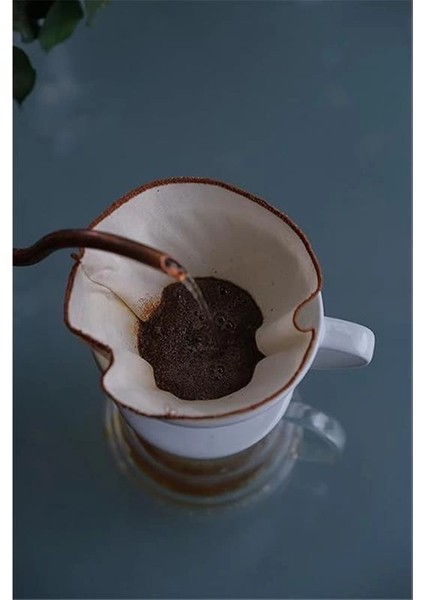 (2 Adet) V-60 ile Uyumlu Yıkanabilir, Kumaş, Organik Kahve Filtresi, AĞARTILMAMIŞ%100 Ham Pamuk -