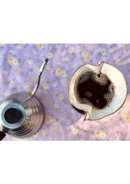 (2 Adet) V-60 ile Uyumlu Yıkanabilir, Kumaş, Organik Kahve Filtresi, AĞARTILMAMIŞ%100 Ham Pamuk -