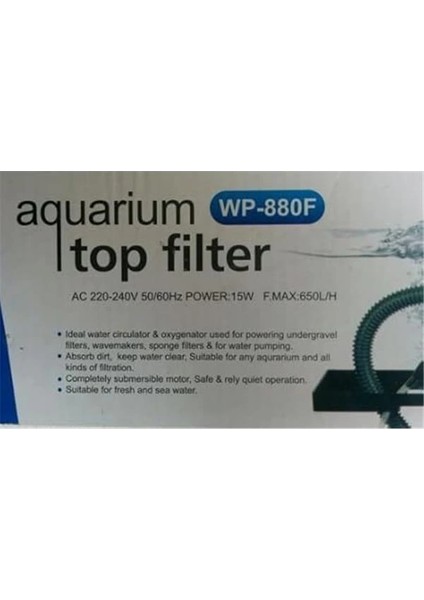 Üst Filtre 650 Lt/h 15 W