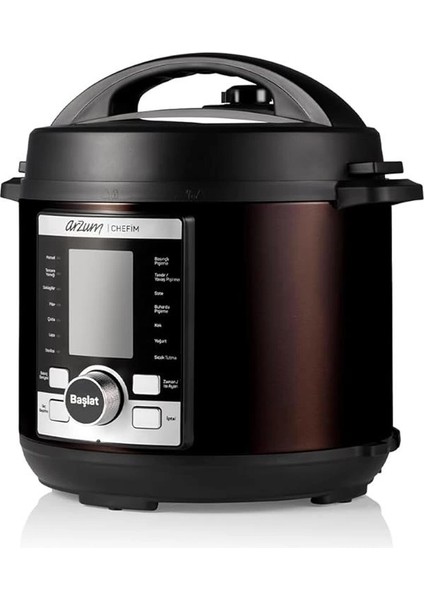 AR2055 Chefim Çok Amaçlı Basınçlı Pişirici - Siyah modelleri