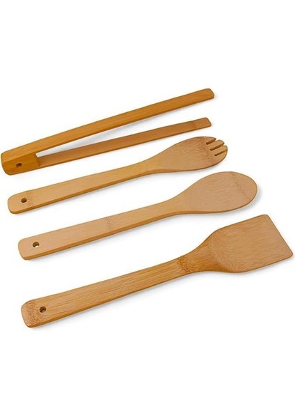 Bambu Servis ve Spatula Seti 4'lü Set, 4 Adet Bambu Servis Seti - Rustik Şıklıkla Sofranızı modelleri