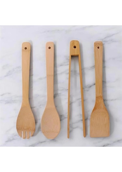 Bambu Servis ve Spatula Seti 4'lü Set, 4 Adet Bambu Servis Seti - Rustik Şıklıkla Sofranızı fırsatları