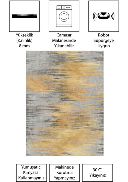 Modern Dijital Baskı Dört Mevsim Yıkanabilir Kaymaz Taban Salon ve Mutfak Halısı fırsatları