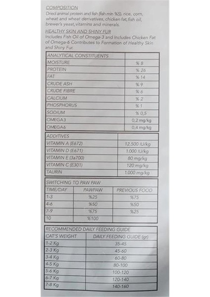 Yetişkin Kedi Maması Balıklı 1 kg modelleri