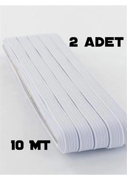 2 Adet 0.80 cm Beyaz Bel Paça Don Lastiği Geniş Yassı Lastik 20 Metre fiyatları