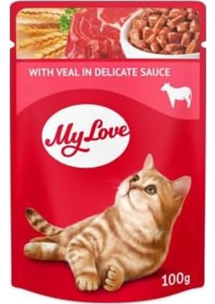 Soslu Dana Etli Pouch Kedi Maması, 100GR, 24 Adet fiyatları