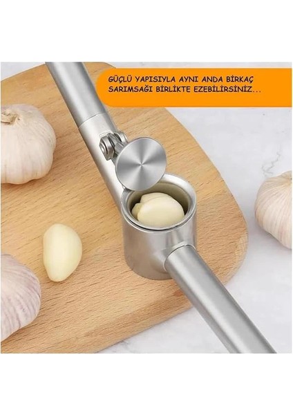 Hazneli Paslanmaz Sarmısak Ezici - Yuvarlak Sarımsak Ezici Pres fiyatları